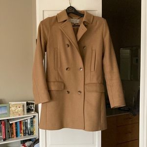 Hobbs London Camel Pea Coat - Size 4